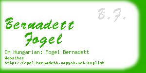 bernadett fogel business card